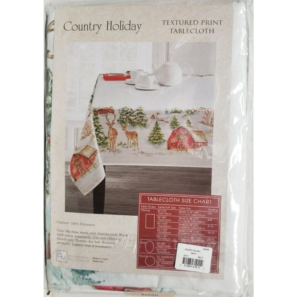 Printed Fabric Tablecloth 52